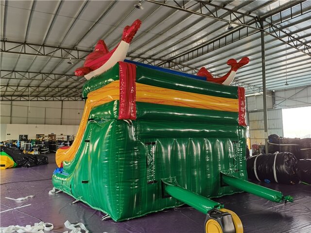 13' Red Fish Double Lane 13_RedFishDoubleLane-BackLeft - Big and Bright Inflatables