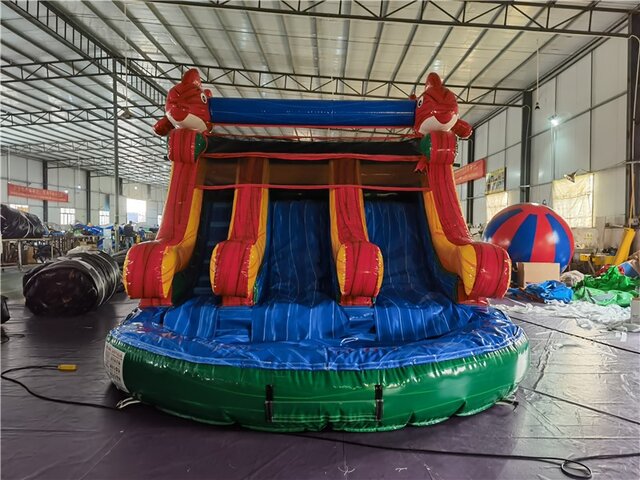 13' Red Fish Double Lane 13_RedFishDoubleLane-FrontalFull - Big and Bright Inflatables