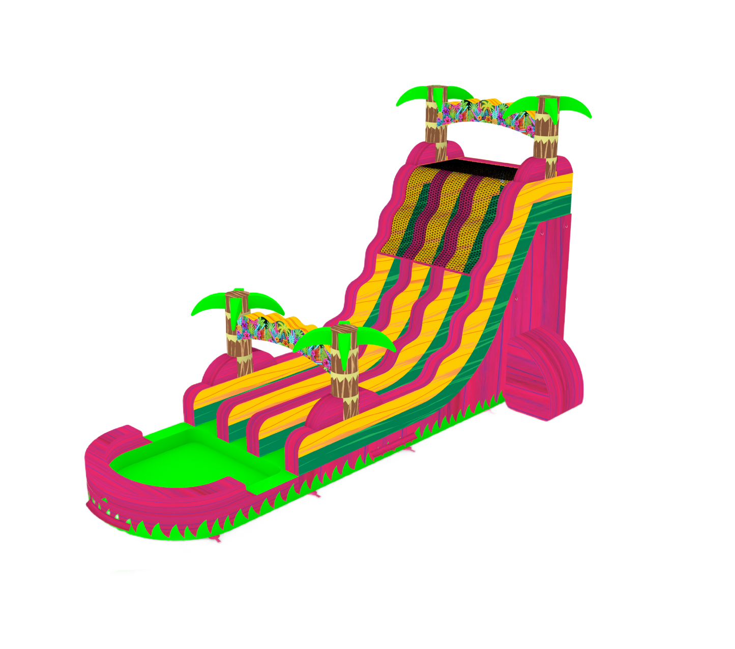 22FT Magenta Dual Lane Slide
