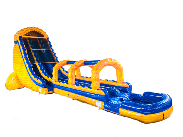 27' Blazing Arch w/ Slip n Slide 27_BlazingArchw_SlipnSlide-FrontRight - Big and Bright Inflatables