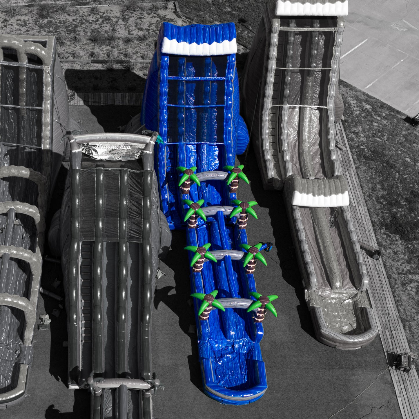 27FT Blue Paradise Dual Lane w/ Slip N Slide