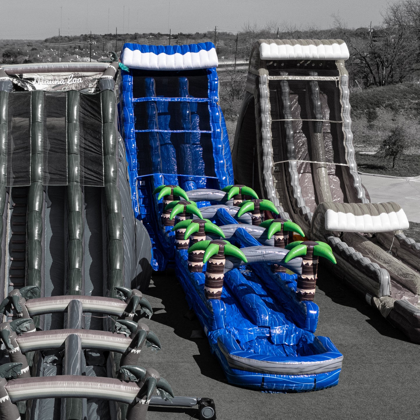 27FT Blue Paradise Dual Lane w/ Slip N Slide