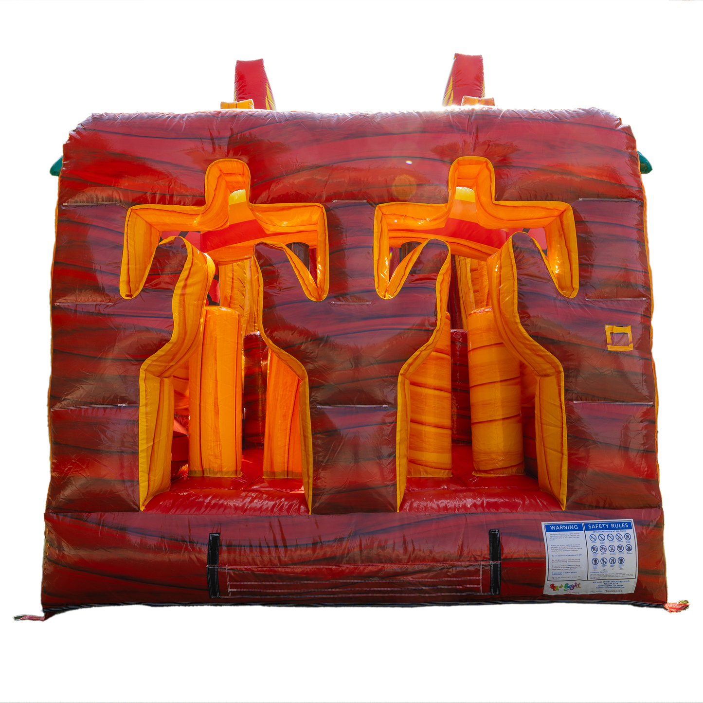 18' Tropical Inferno Obstacle Course C66A0568 - Big and Bright Inflatables