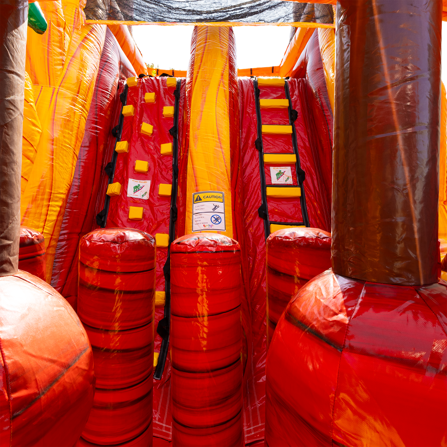 18' Tropical Inferno Obstacle Course C66A0577 - Big and Bright Inflatables
