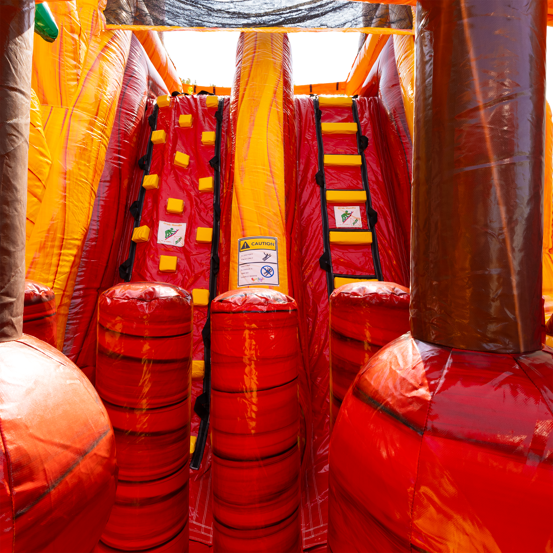 18' Tropical Inferno Obstacle Course C66A0577 - Big and Bright Inflatables