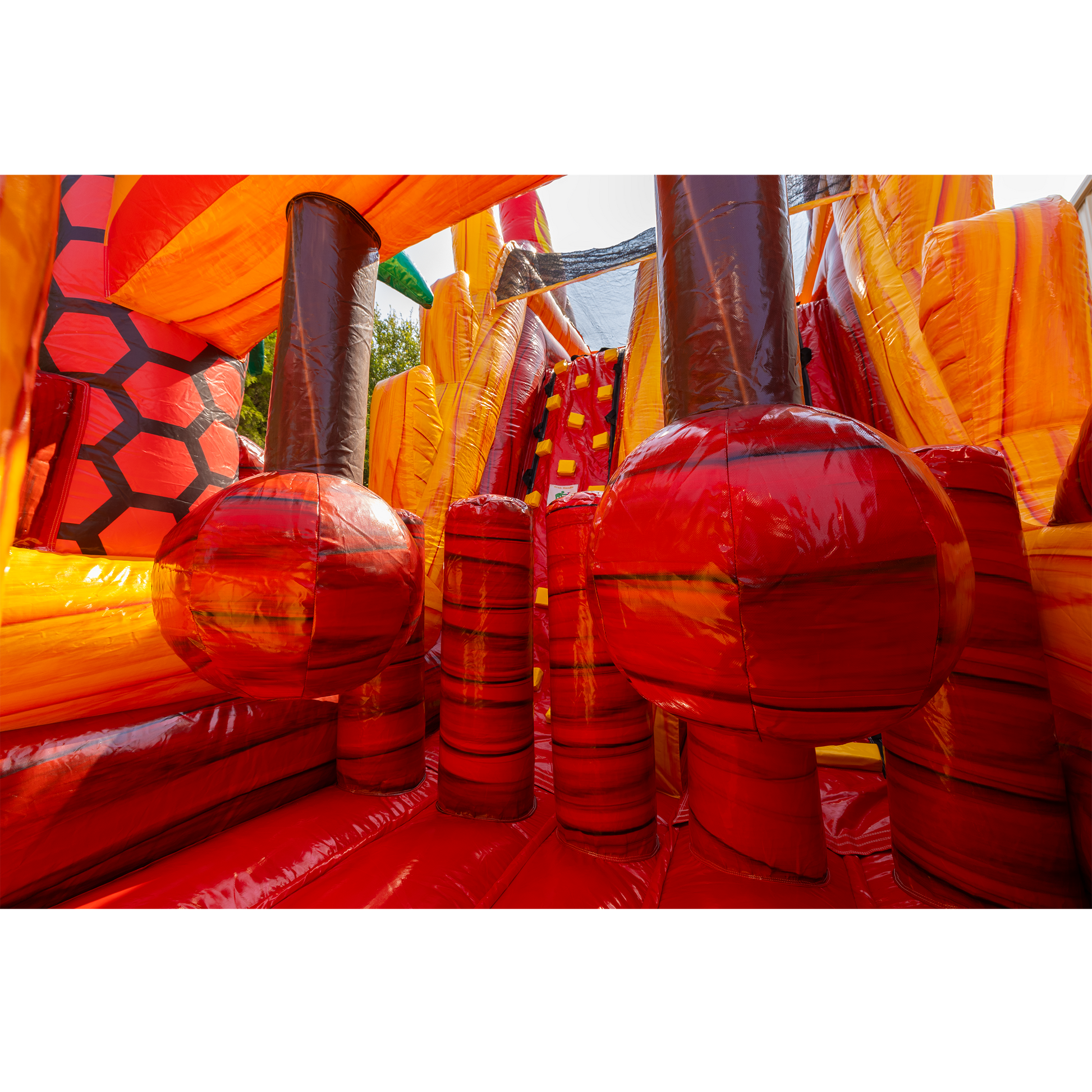 18' Tropical Inferno Obstacle Course C66A0586 - Big and Bright Inflatables