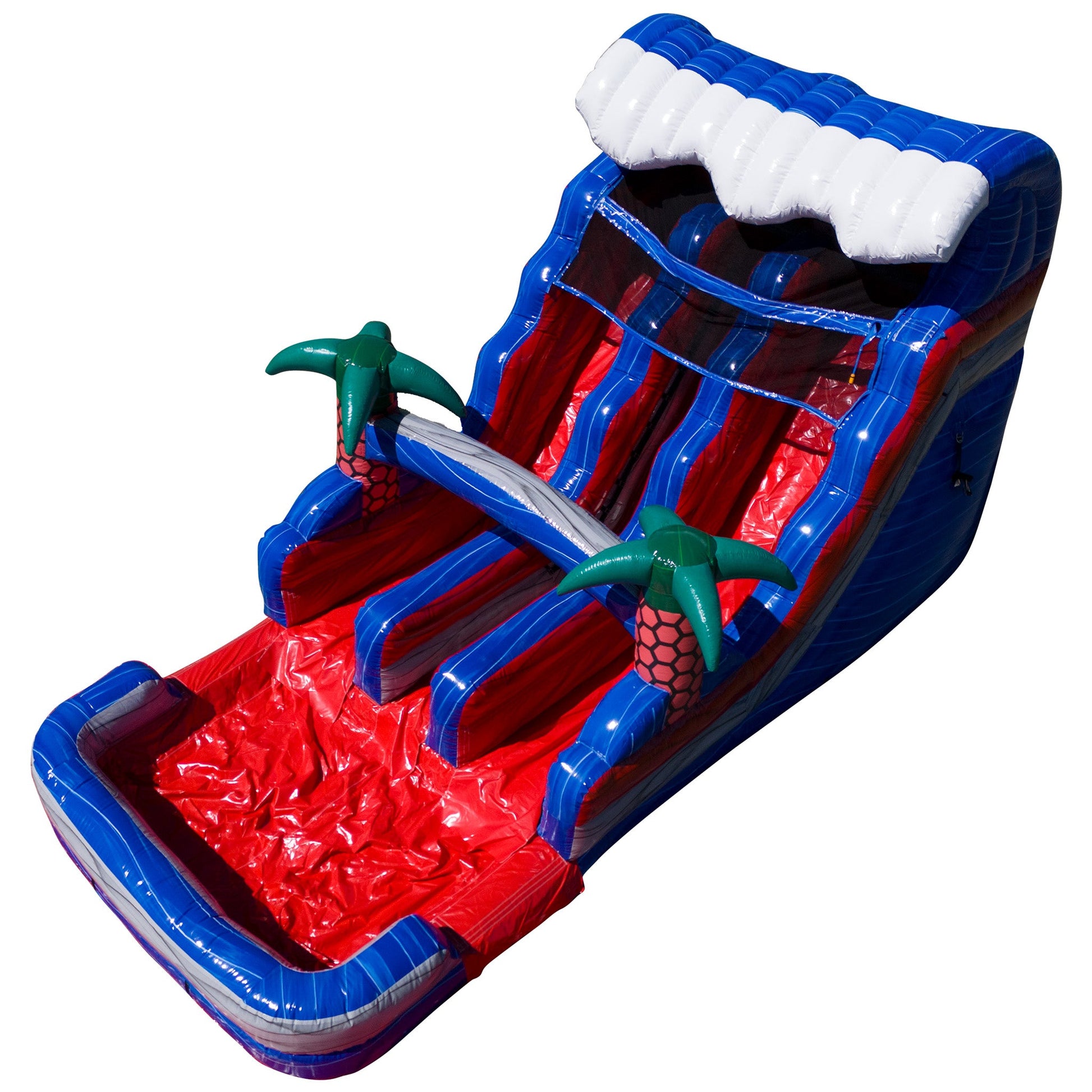 16’ Red Grey And Blue Dual Lane Slide