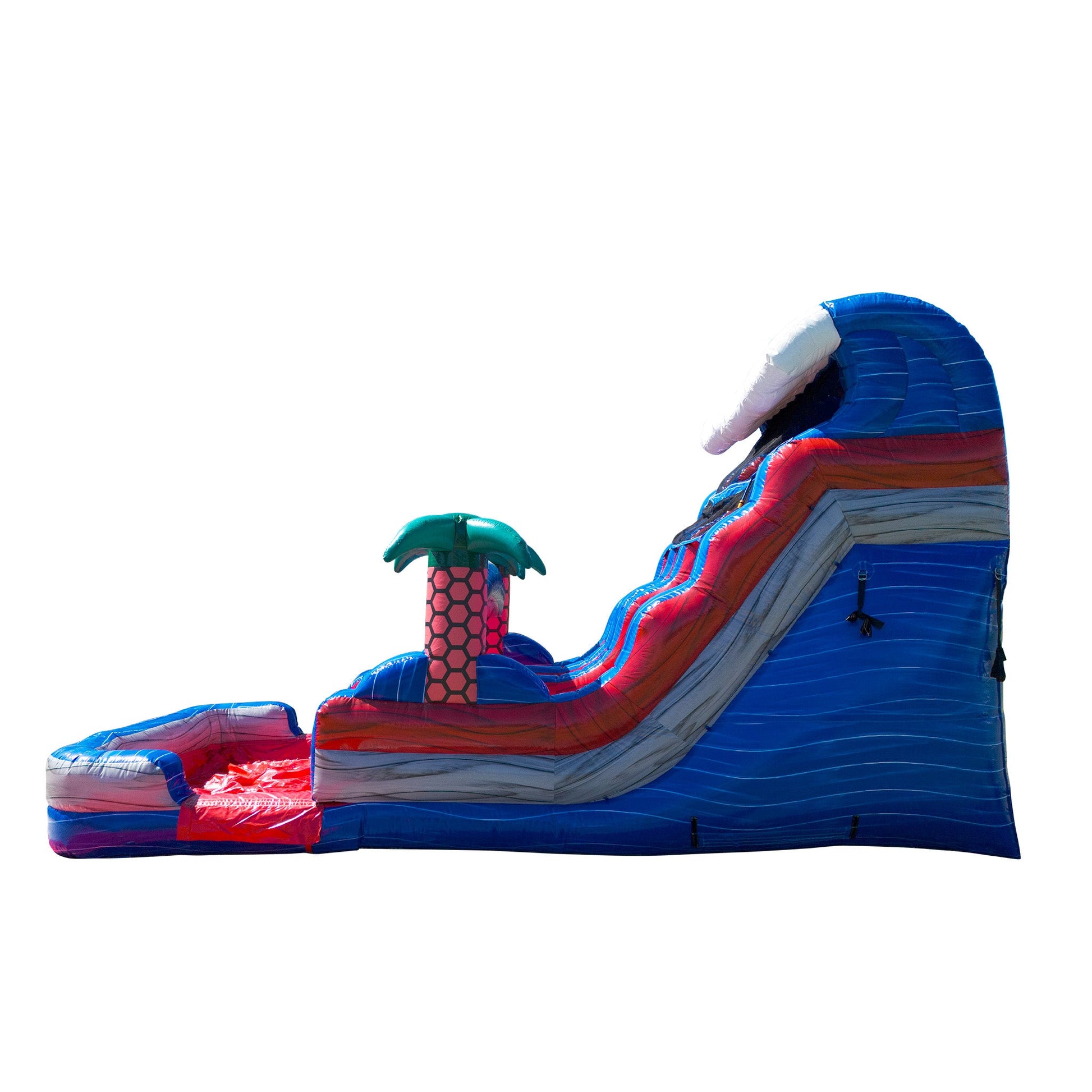 16’ Red Grey And Blue Dual Lane Slide