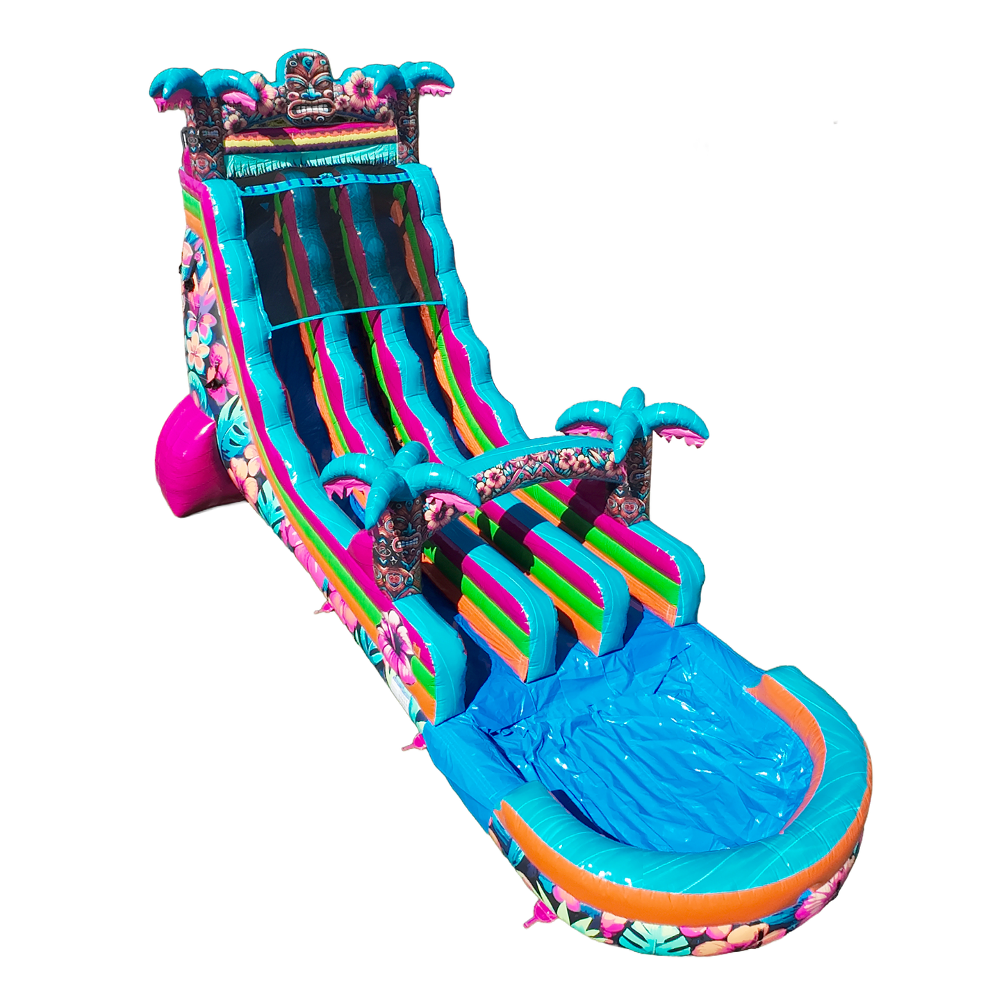 22FT Aloha Splash (Hawaiian Hibiscus) Dual Lane Slide
