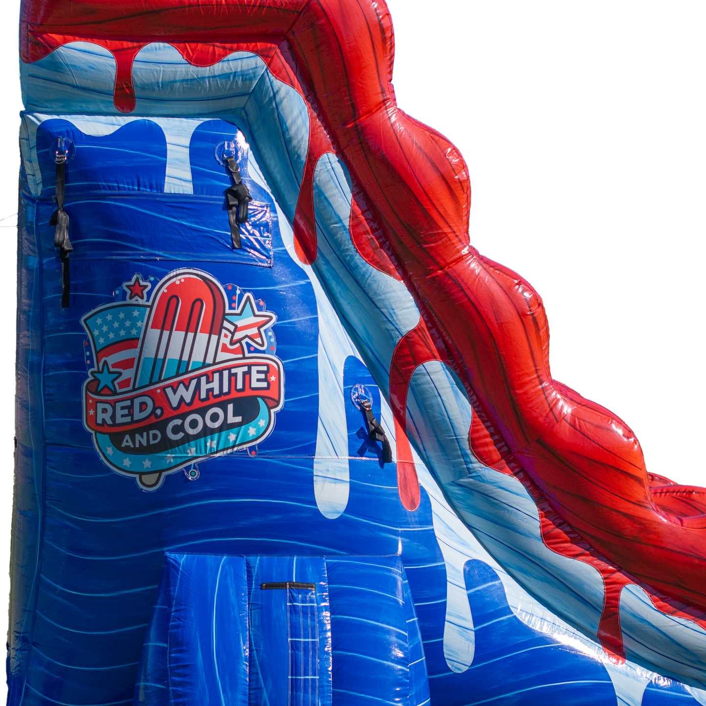 22FT Red White and Cool Popsicle Single Lane Slide