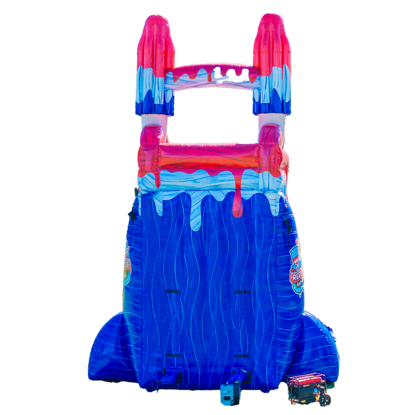 22FT Red White and Cool Popsicle Single Lane Slide
