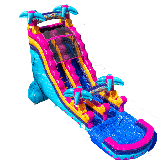 18FT Teal Rippling Rush Single Lane