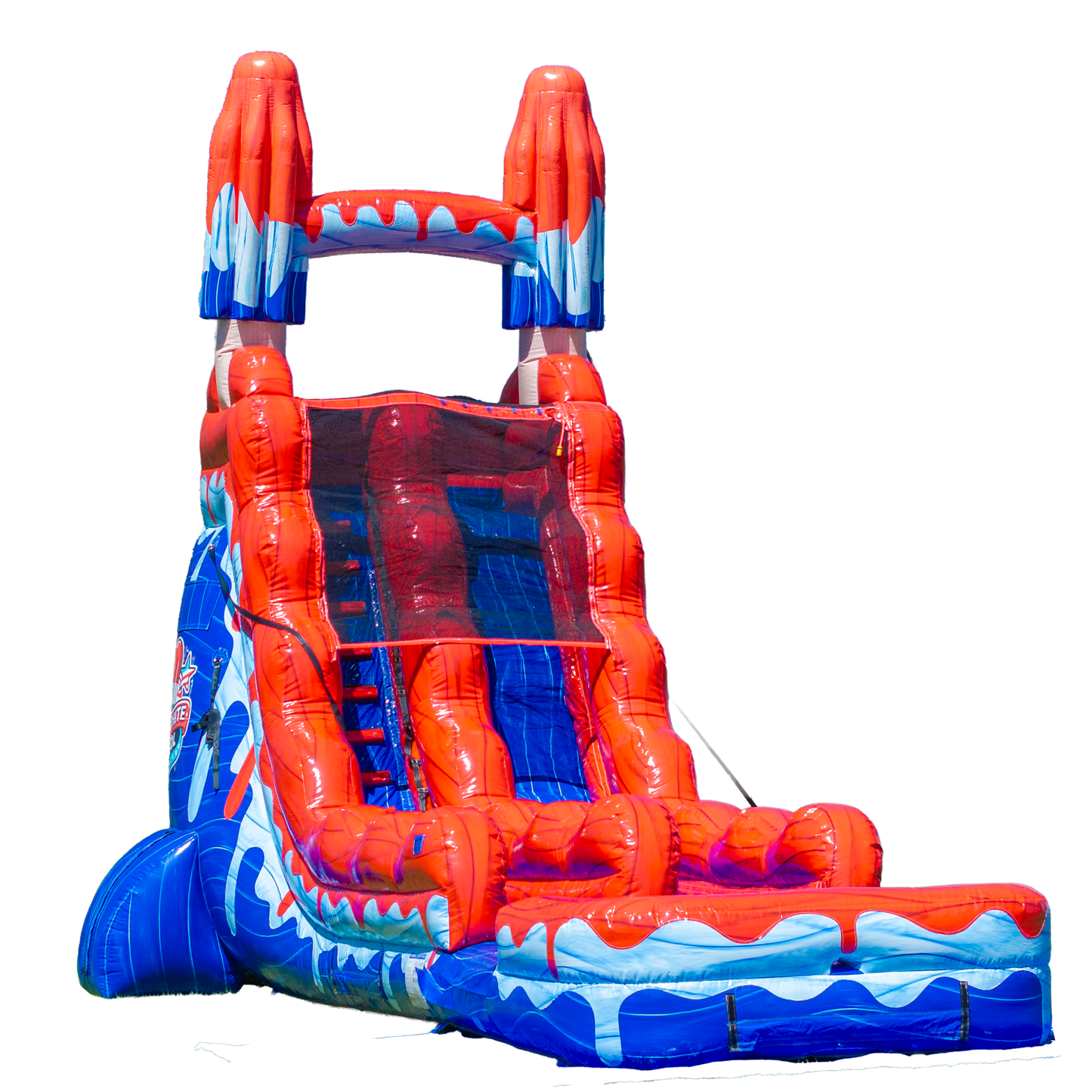 20ft Red, White and Cool Popsicle Single Lane Slide