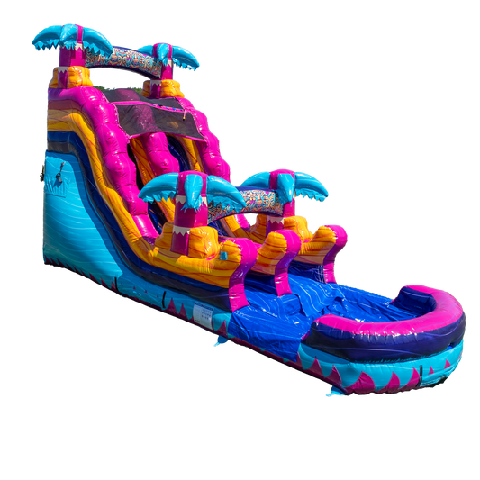 16FT Teal Rippling Rush Single Lane