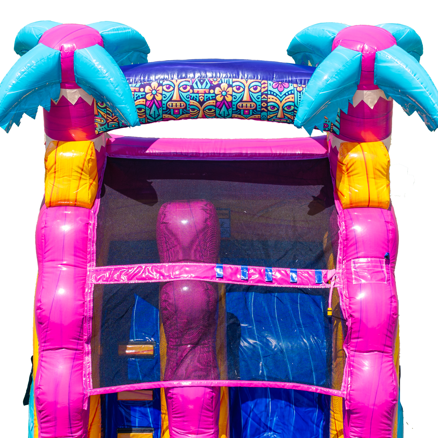 14FT Teal Rippling Rush Single Lane Slide