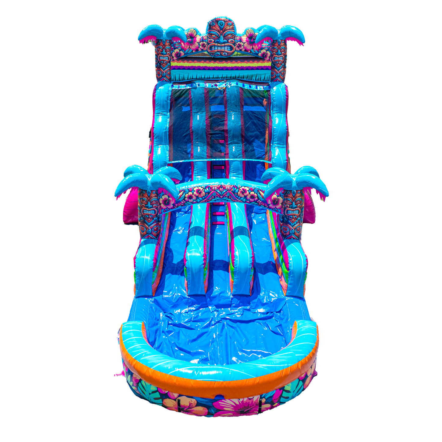 18FT Aloha Splash (Hawaiian Hibiscus) Dual Lane Slide