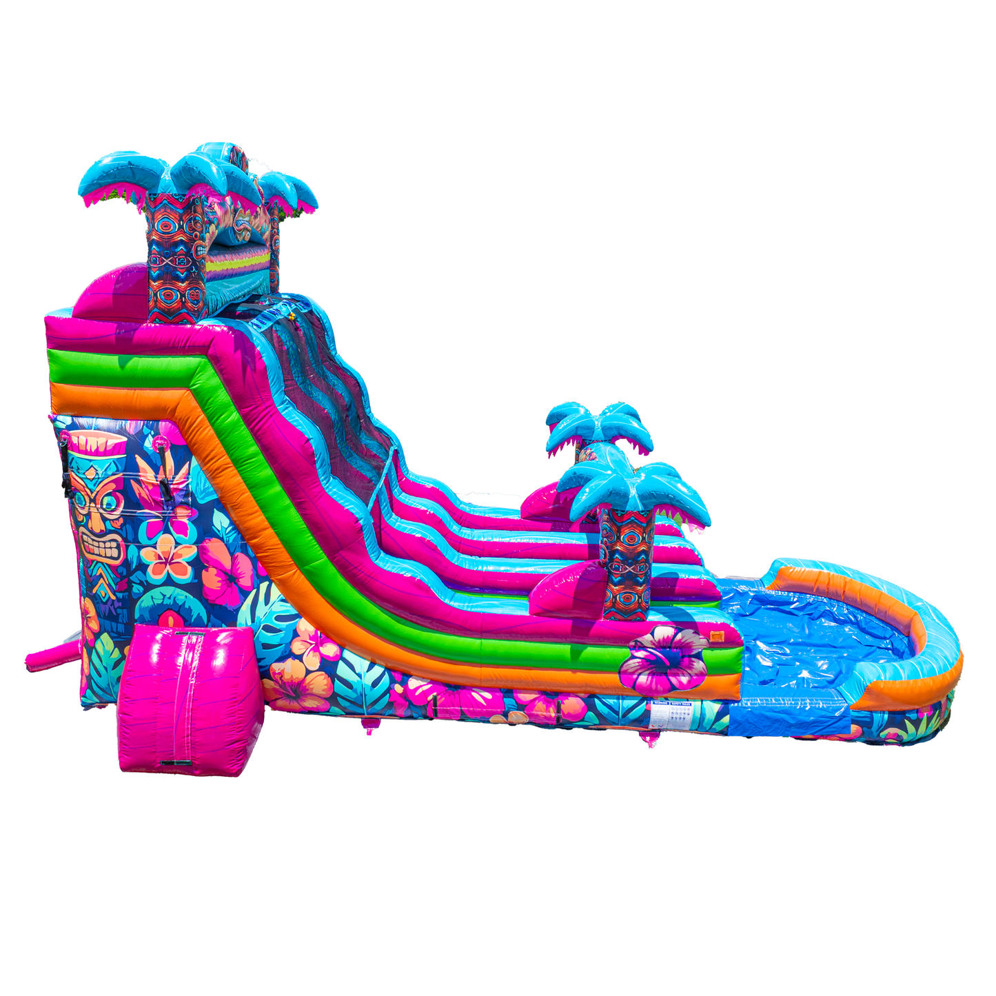 18FT Aloha Splash (Hawaiian Hibiscus) Dual Lane Slide