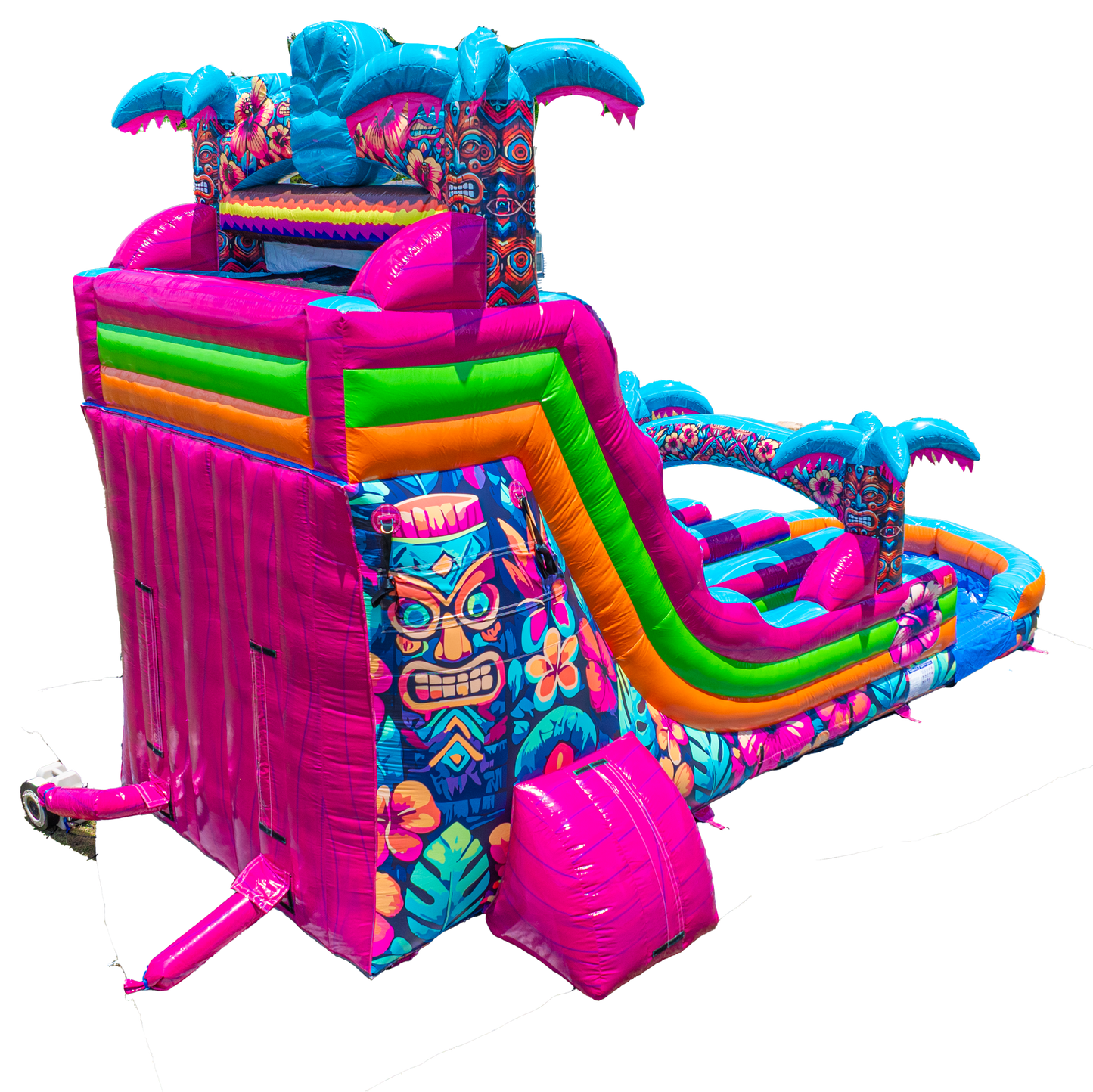 18FT Aloha Splash (Hawaiian Hibiscus) Dual Lane Slide