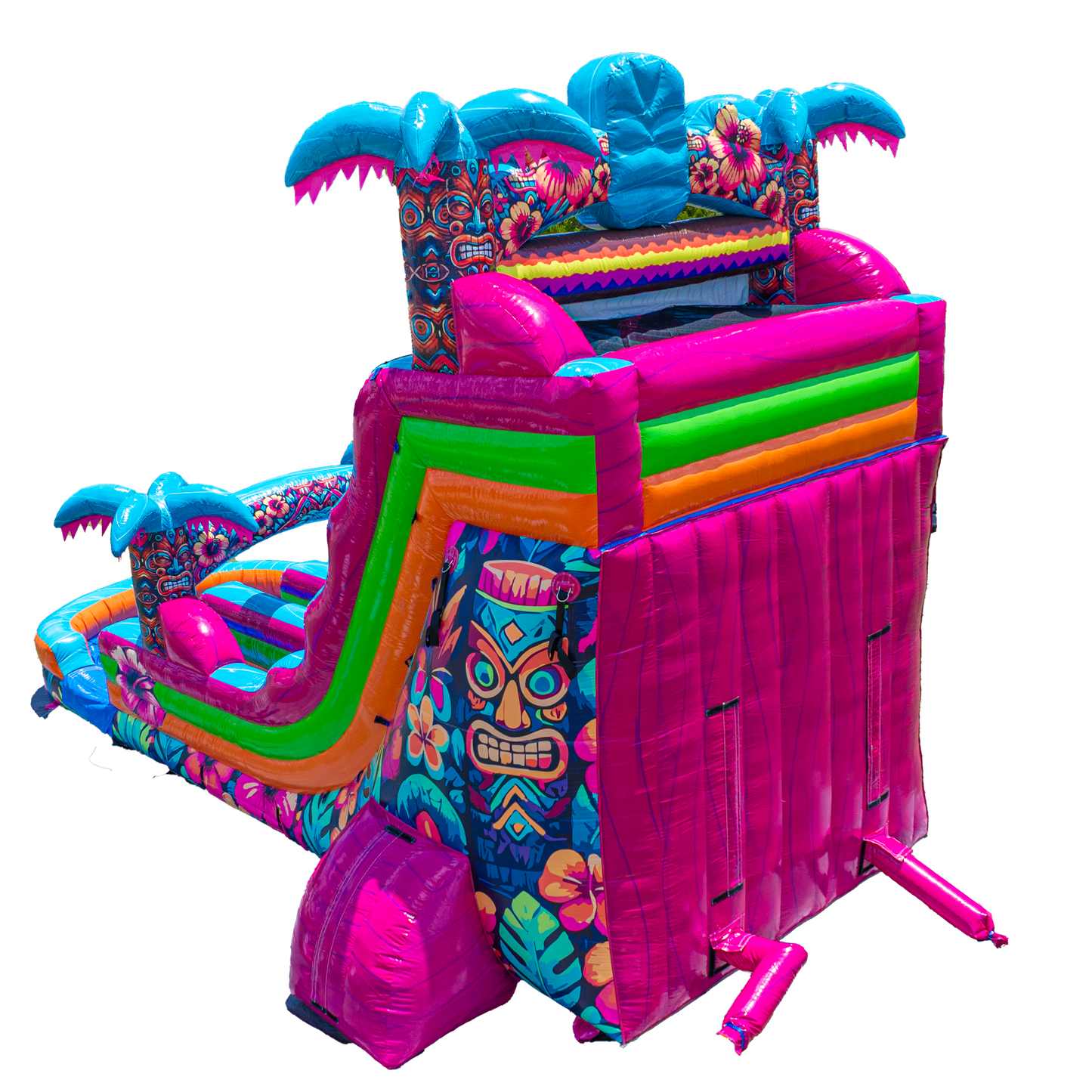 18FT Aloha Splash (Hawaiian Hibiscus) Dual Lane Slide