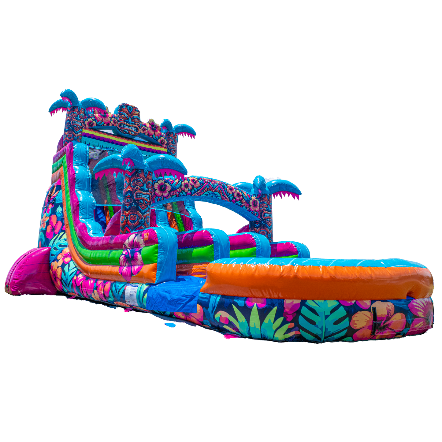 18FT Aloha Splash (Hawaiian Hibiscus) Dual Lane Slide