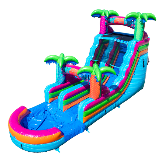 16FT Electric Tropics Single Lane Slide