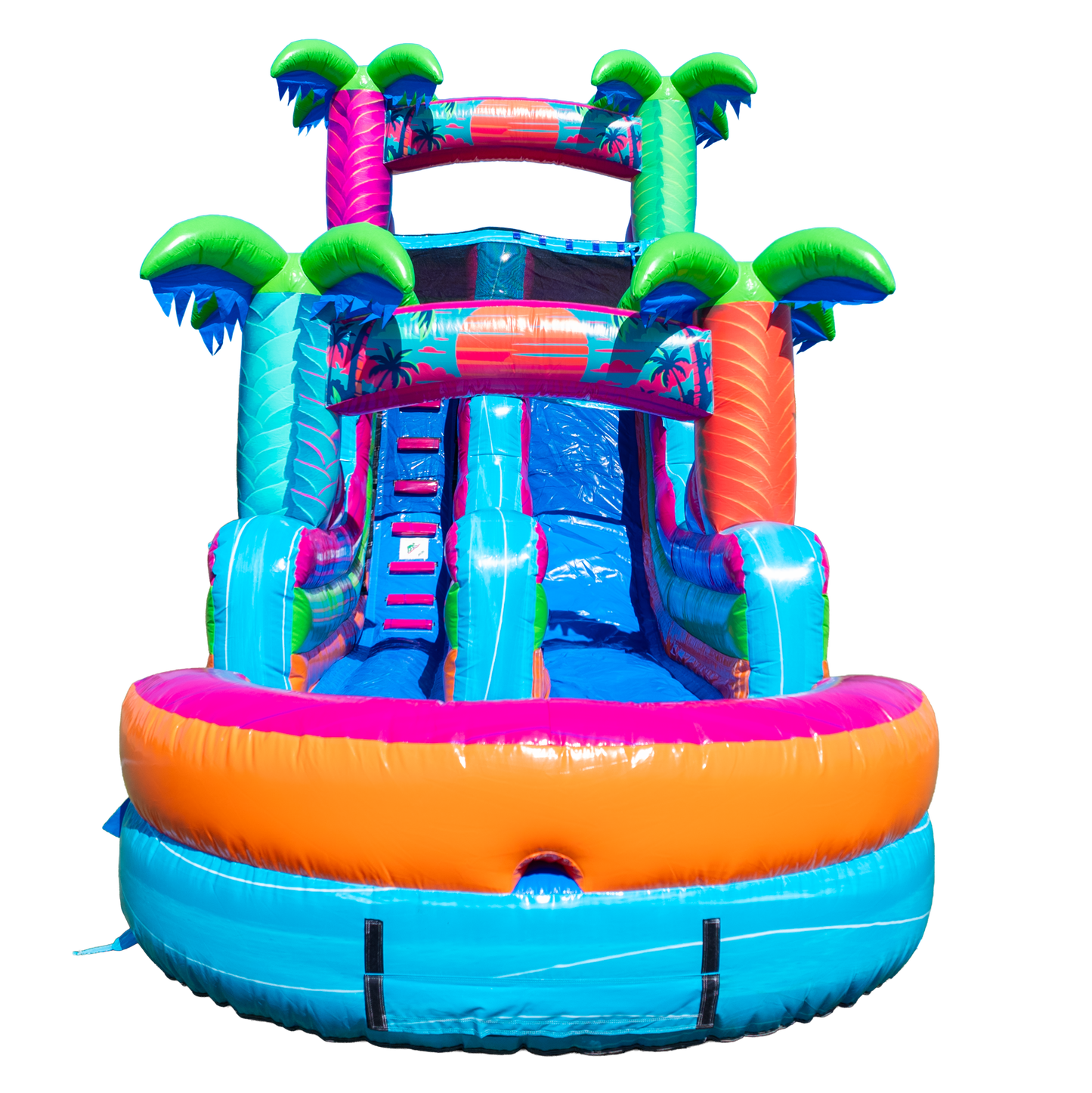 16FT Electric Tropics Single Lane Slide
