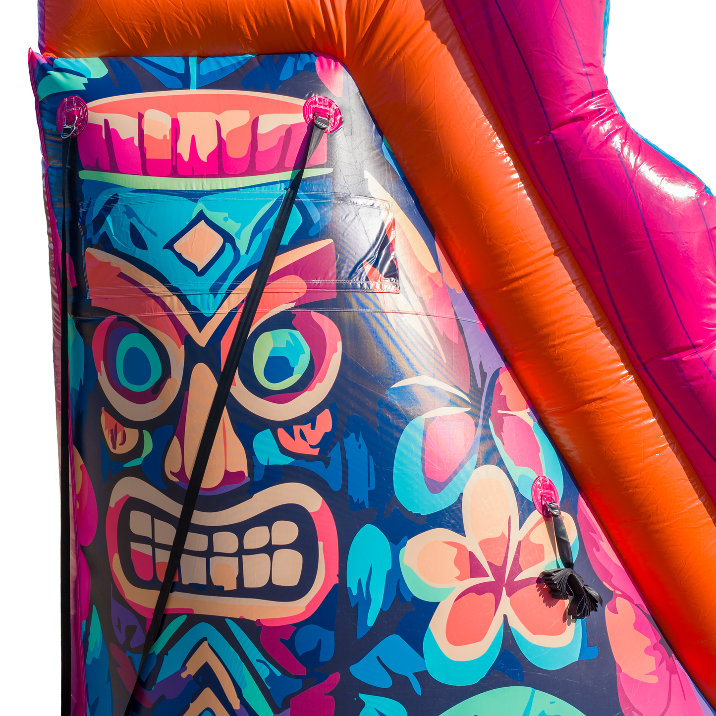 27FT Aloha Splash (Hawaiian Hibiscus) Dual Lane Slide w/SLip n Slide