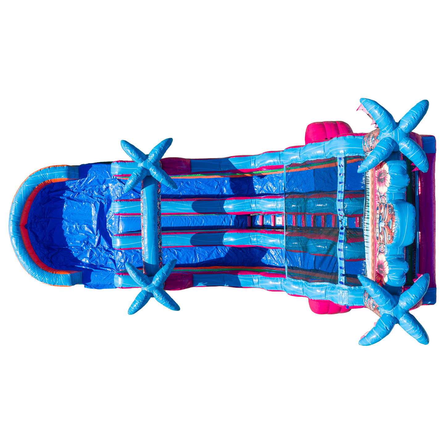 20FT Aloha Splash (Hawaiian Hibiscus) Dual Lane Slide
