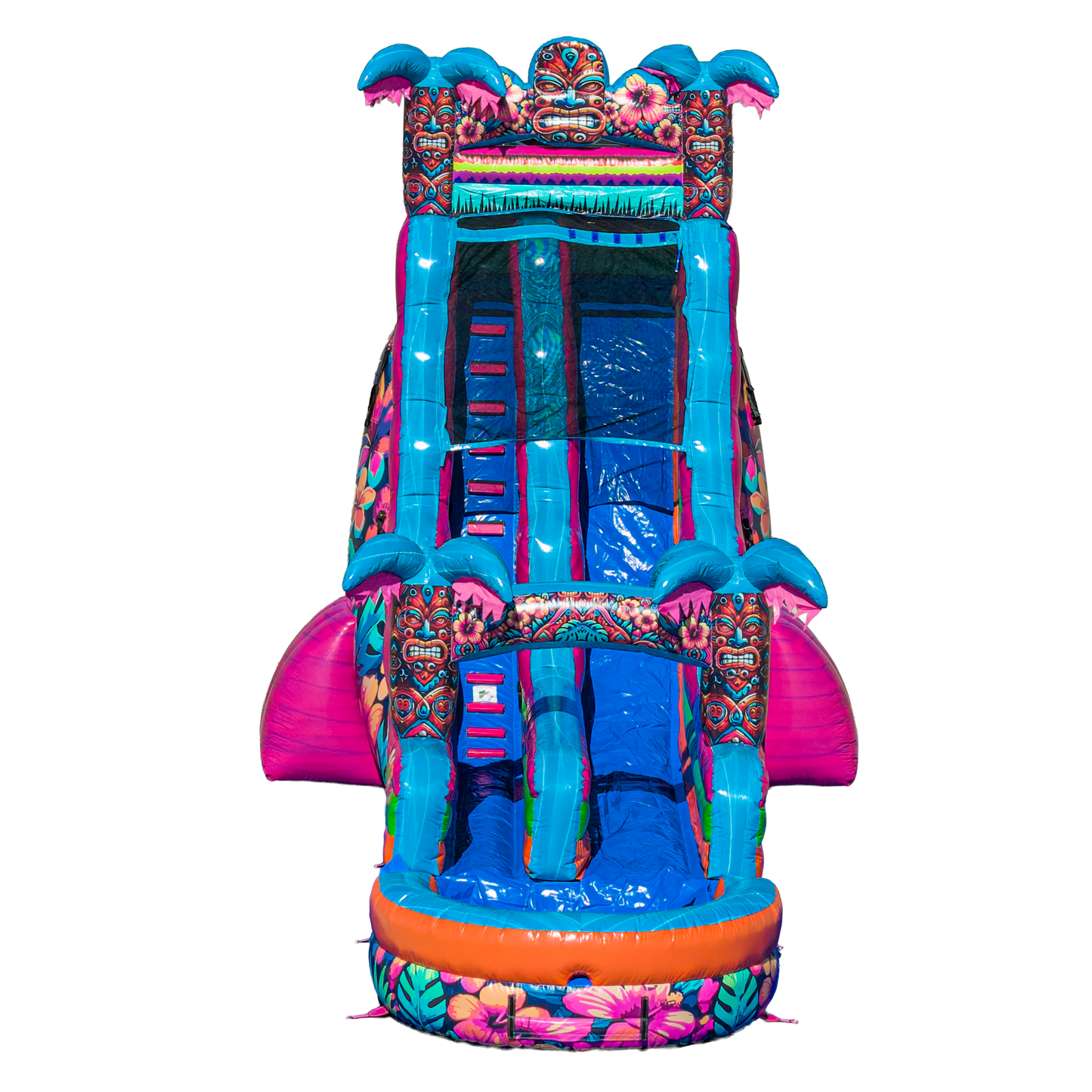 22FT Aloha Splash (Hawaiian Hibiscus) Single Lane Slide PA/NJ Certified (Splash pad)