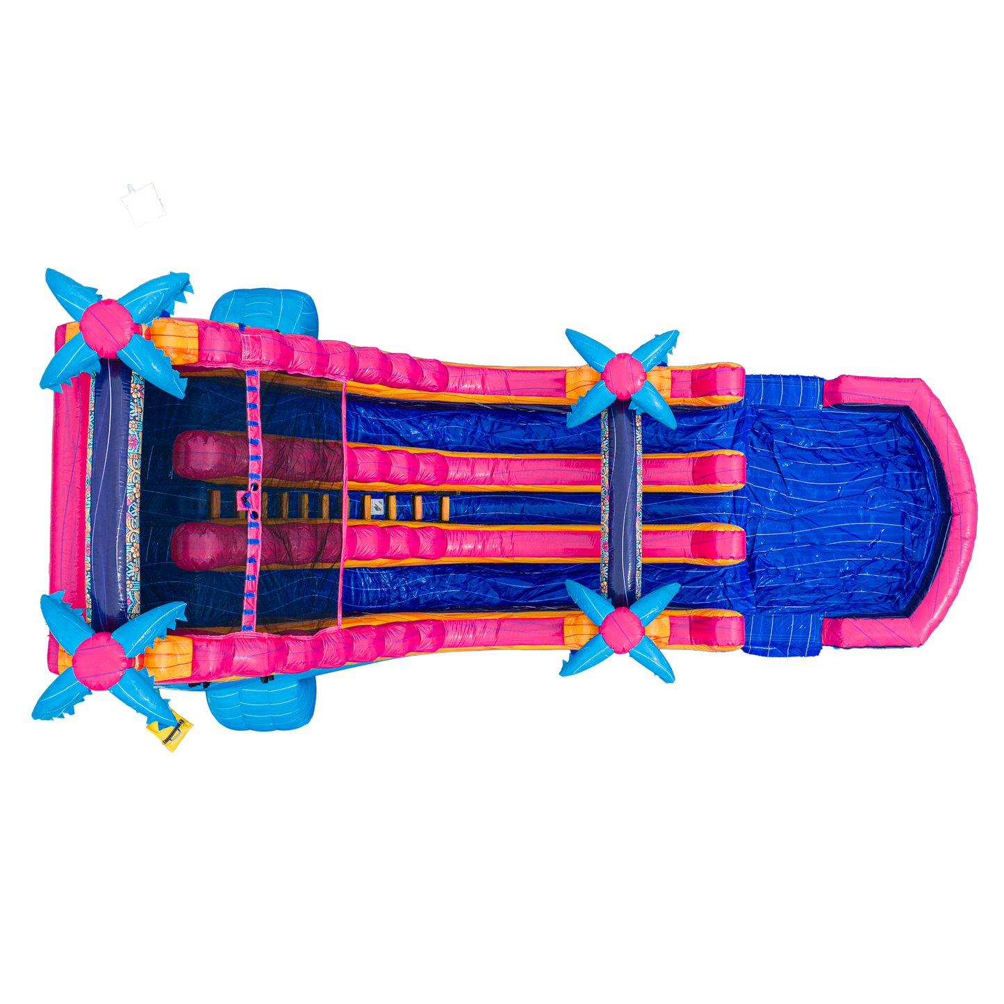 20FT Teal Rippling Rush Dual Lane Slide