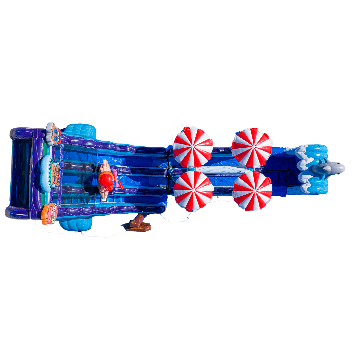 22FT Tiki Tovi Dual Lane Slide w Slip n Slide