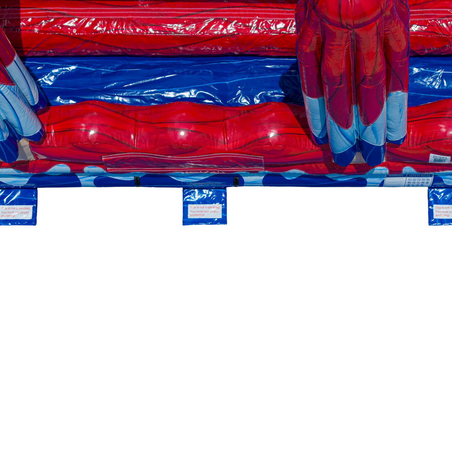 22FT Red, White and Cool Dual slide w/ Slip N Slide