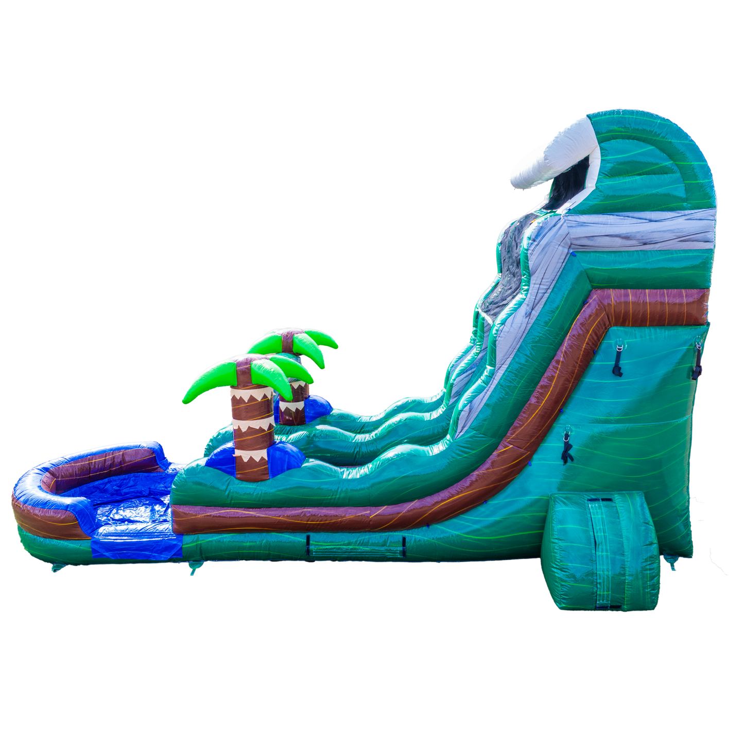 18Ft Emerald Tsunami Single Lane Slide