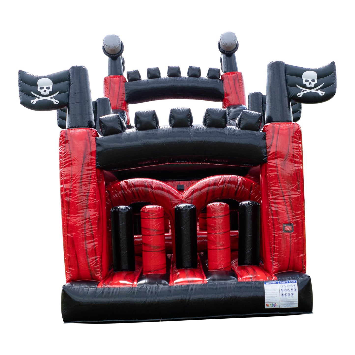 inflatable pirate-themed obstacle course for kids