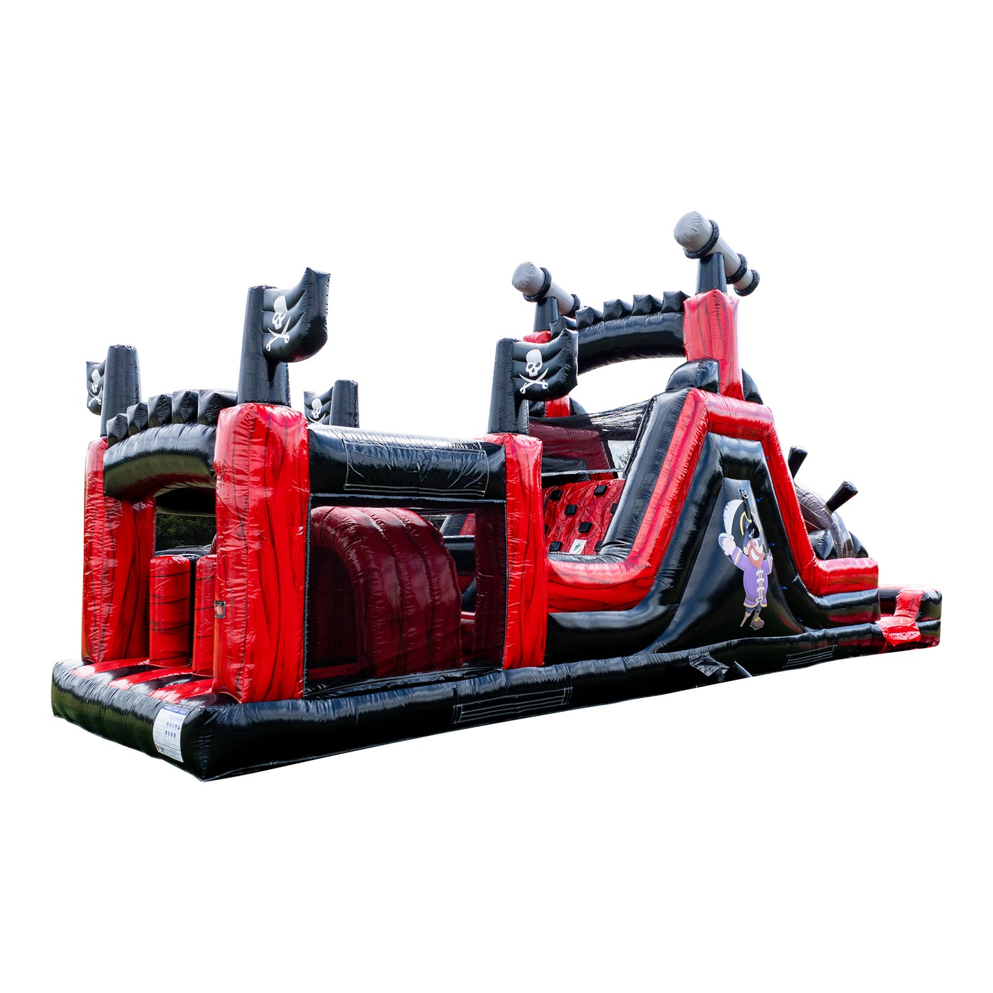 inflatable pirate-themed obstacle course for kids