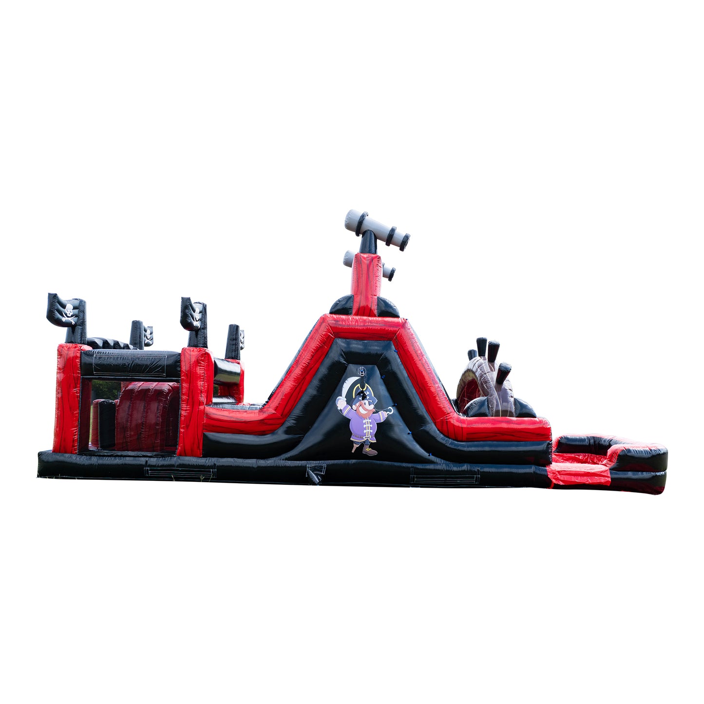 inflatable pirate-themed obstacle course for kids