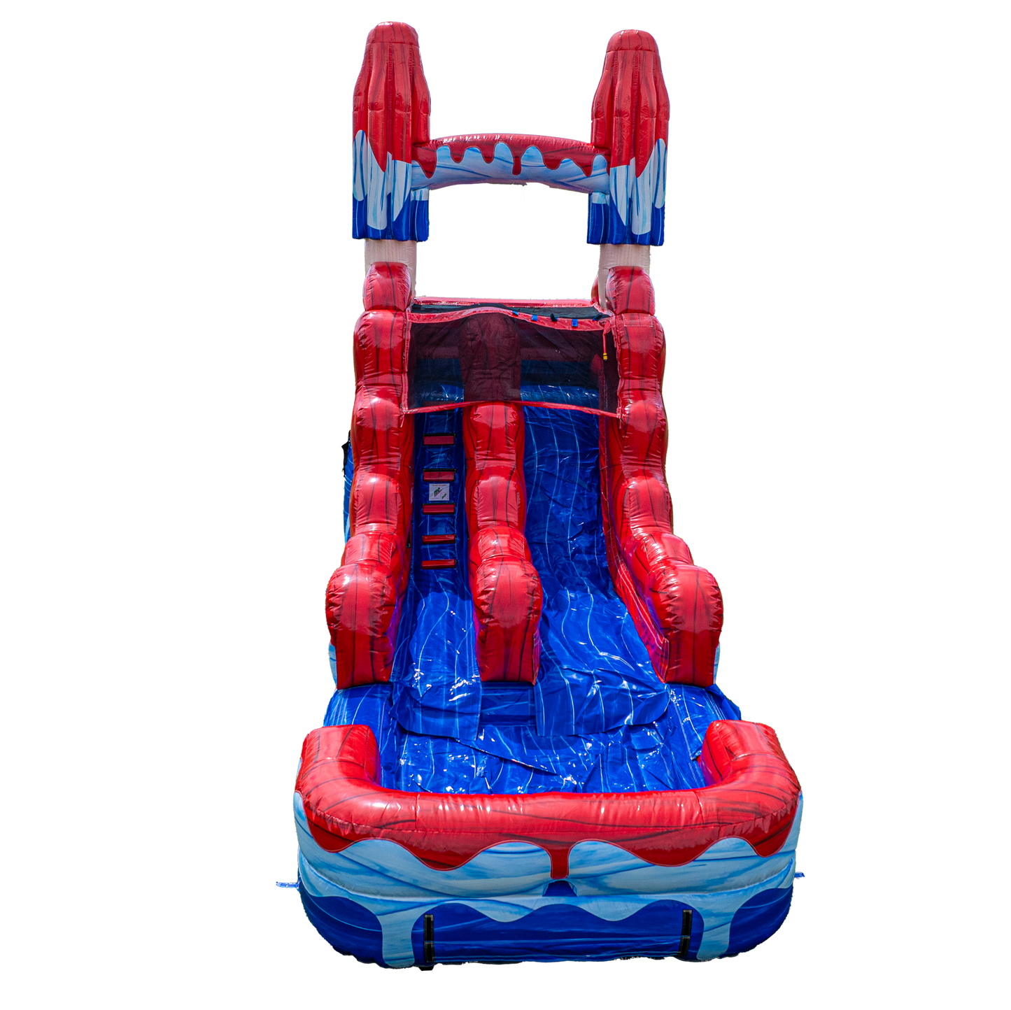 14FT Red White and Cool Popsicle Single Lane Slide