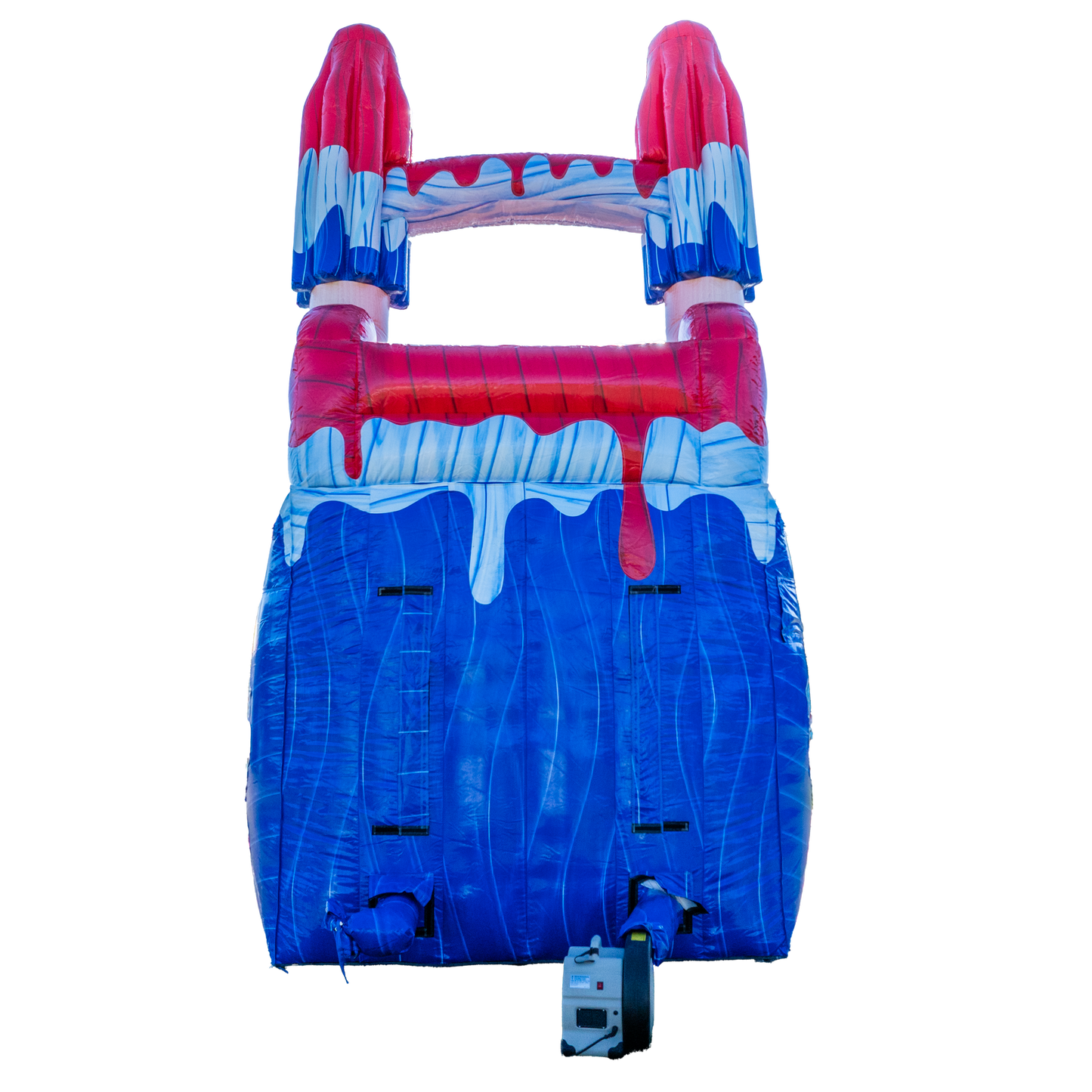 16FT Red, White and Cool Popsicle Single Lane Slide