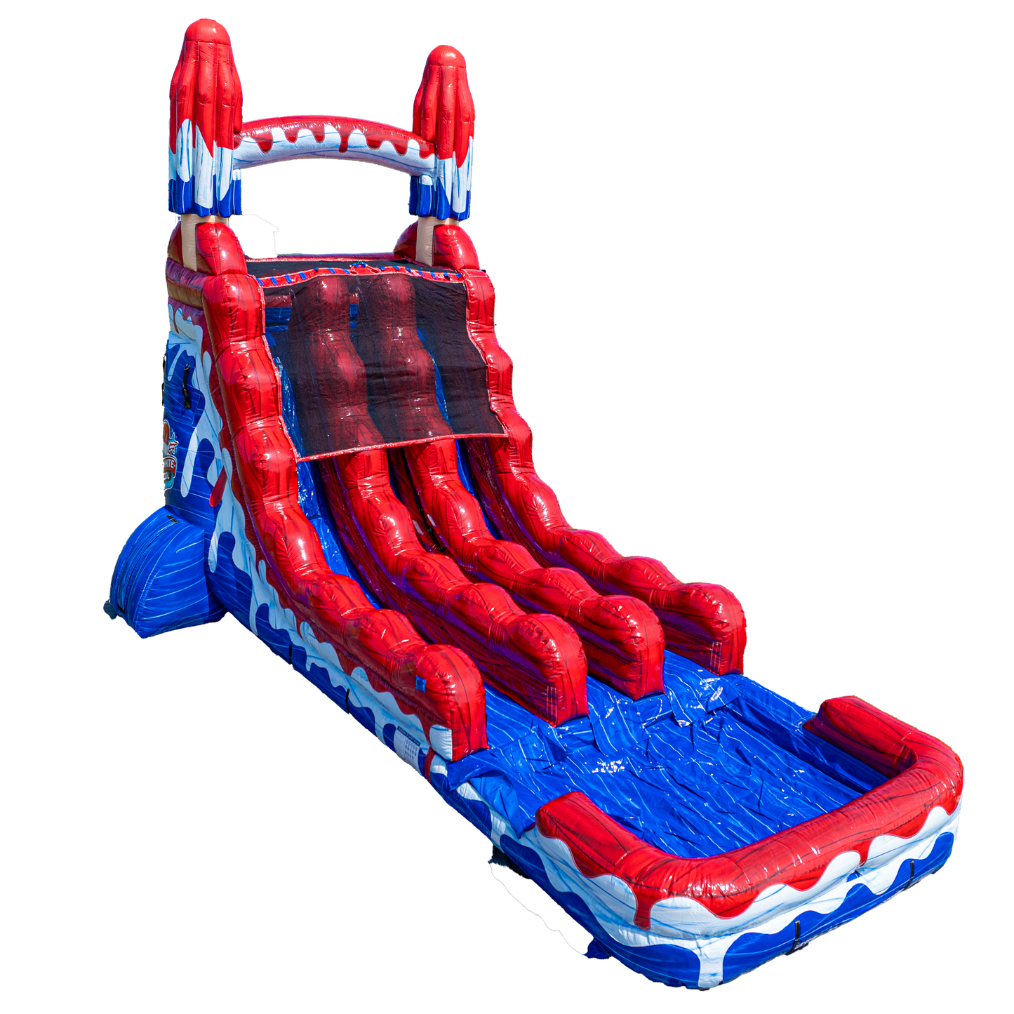 18FT Red White and Cool Popsicle Dual Lane Slide