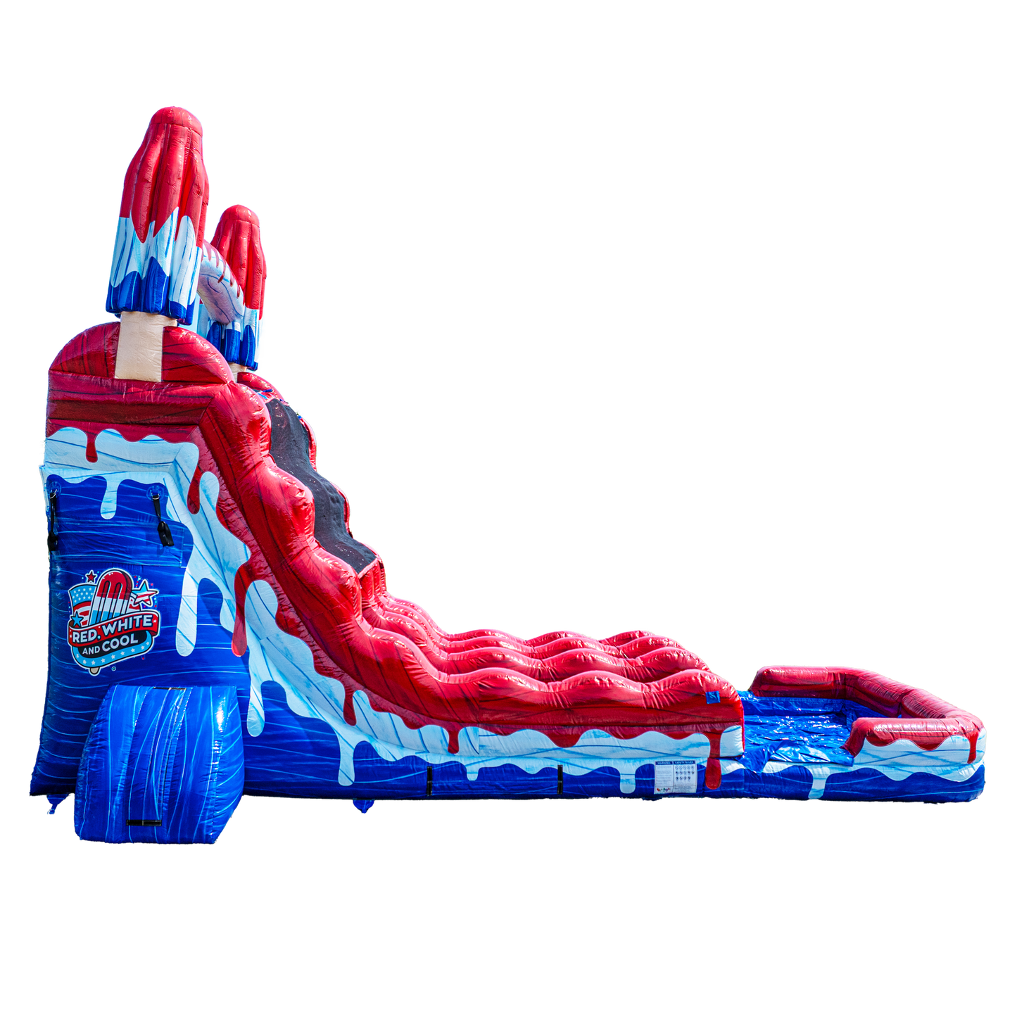 18FT Red White and Cool Popsicle Dual Lane Slide