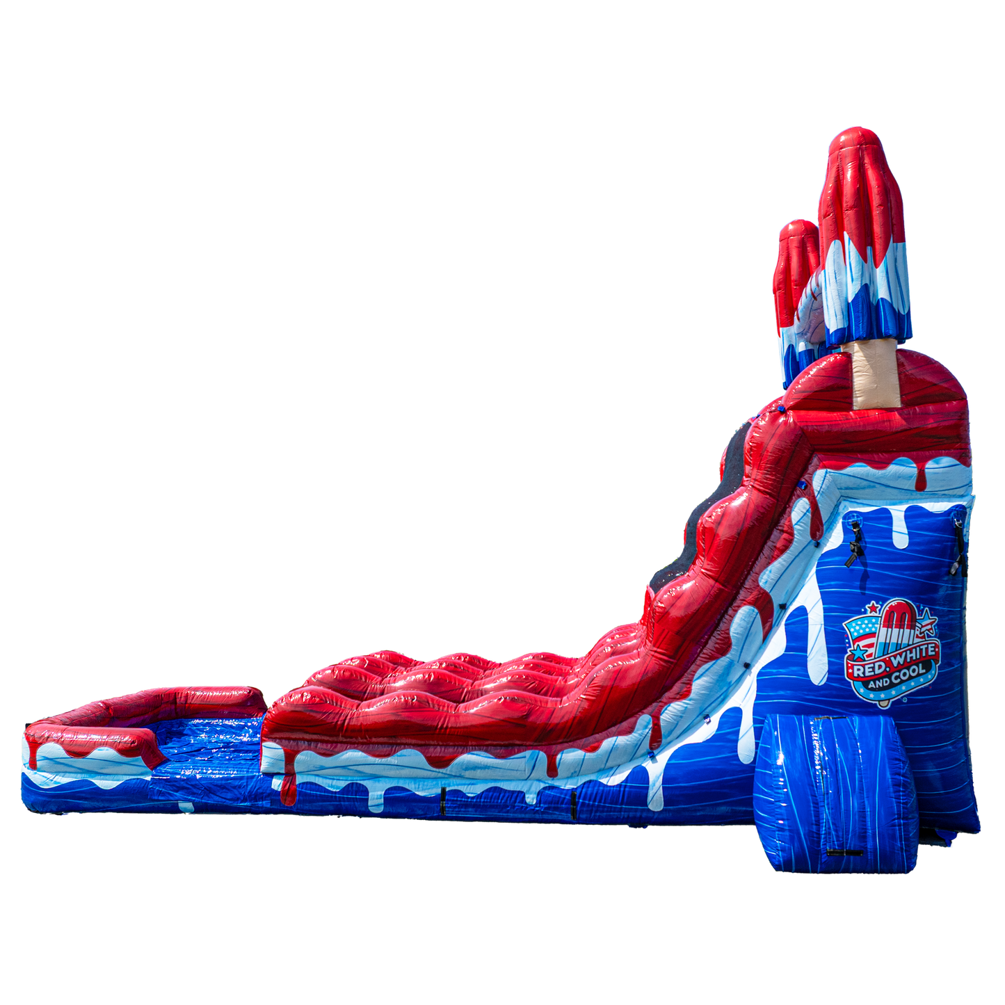 18FT Red White and Cool Popsicle Dual Lane Slide