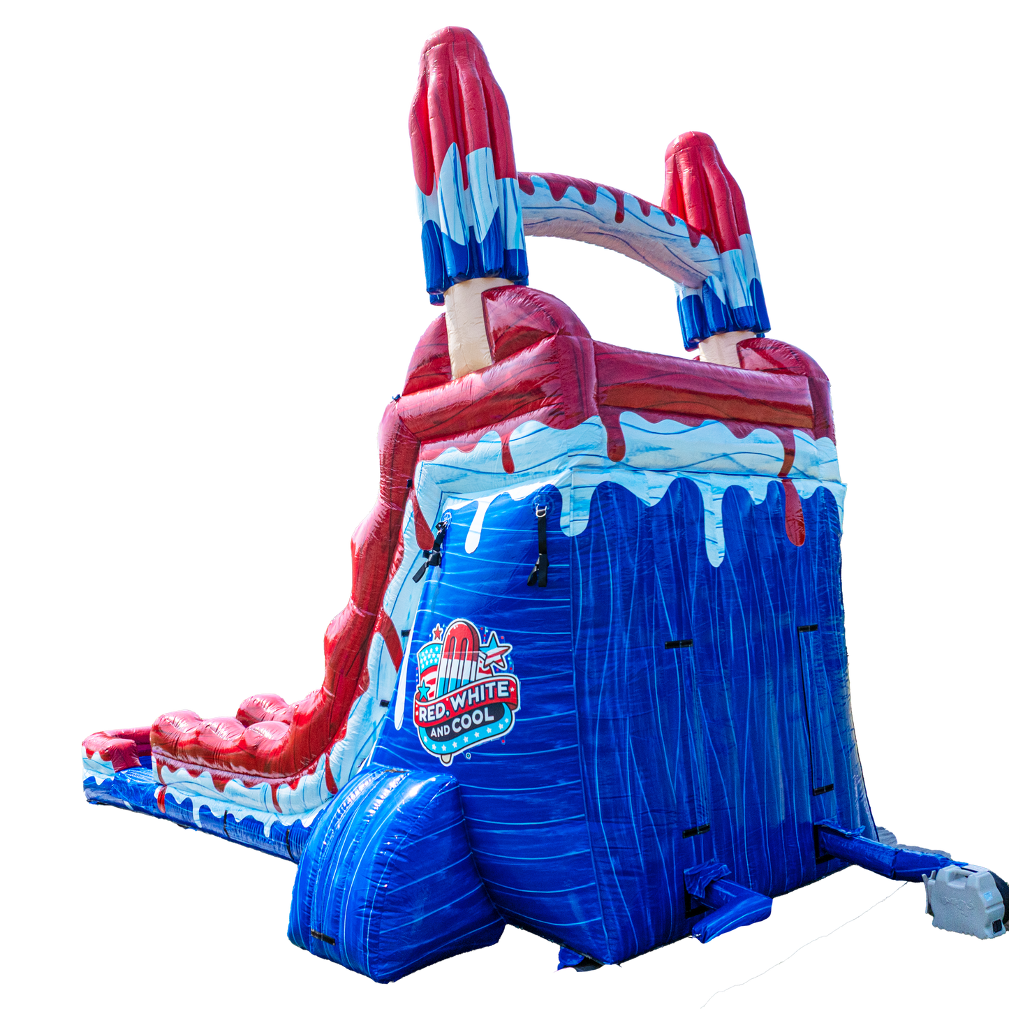 18FT Red White and Cool Popsicle Dual Lane Slide