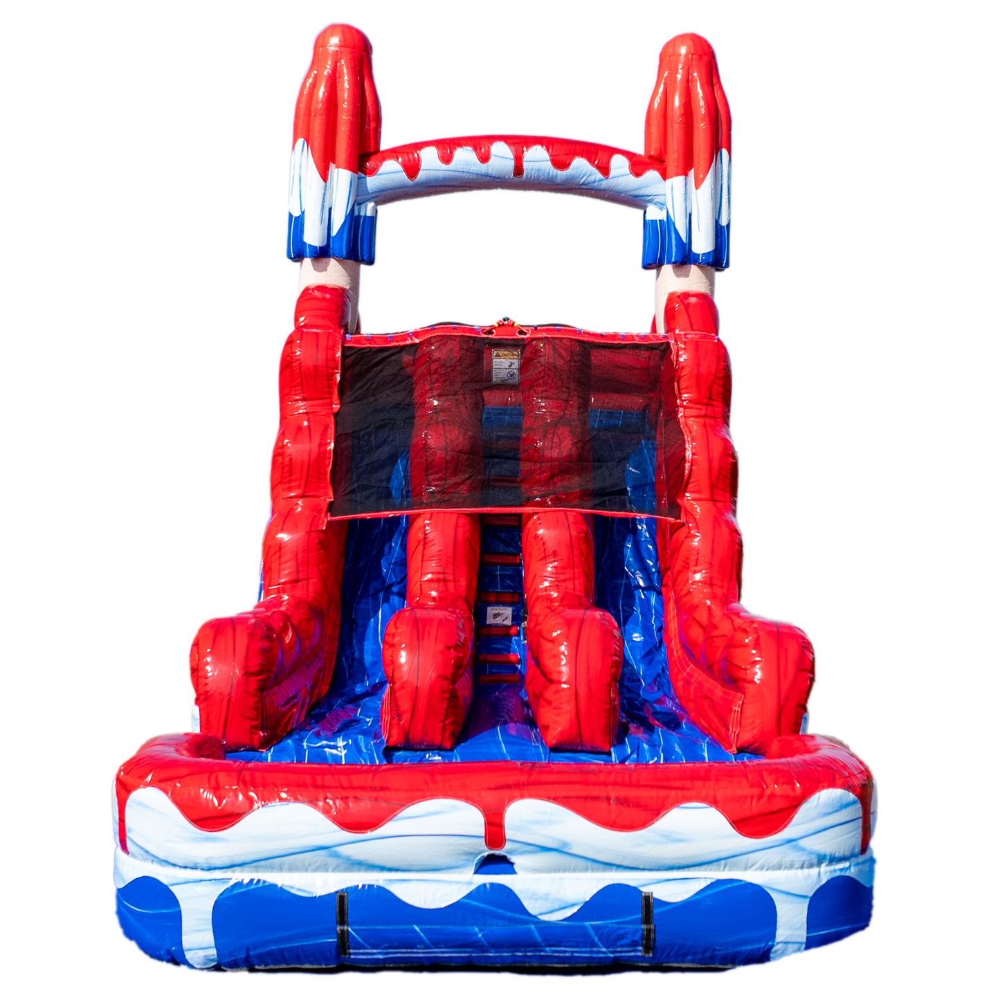 16FT Red White and Cool Popsicle Dual Lane Slide