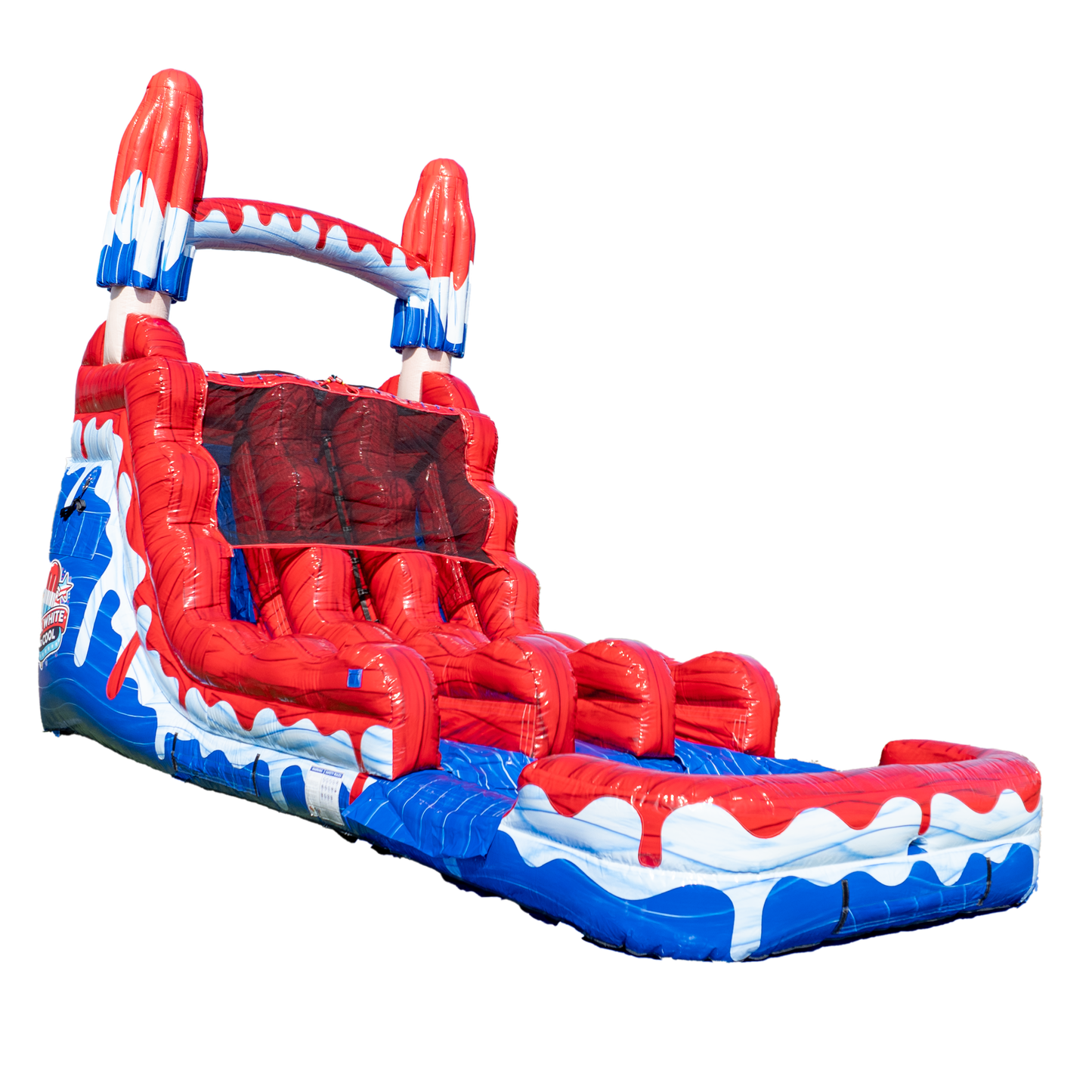 16FT Red White and Cool Popsicle Dual Lane Slide
