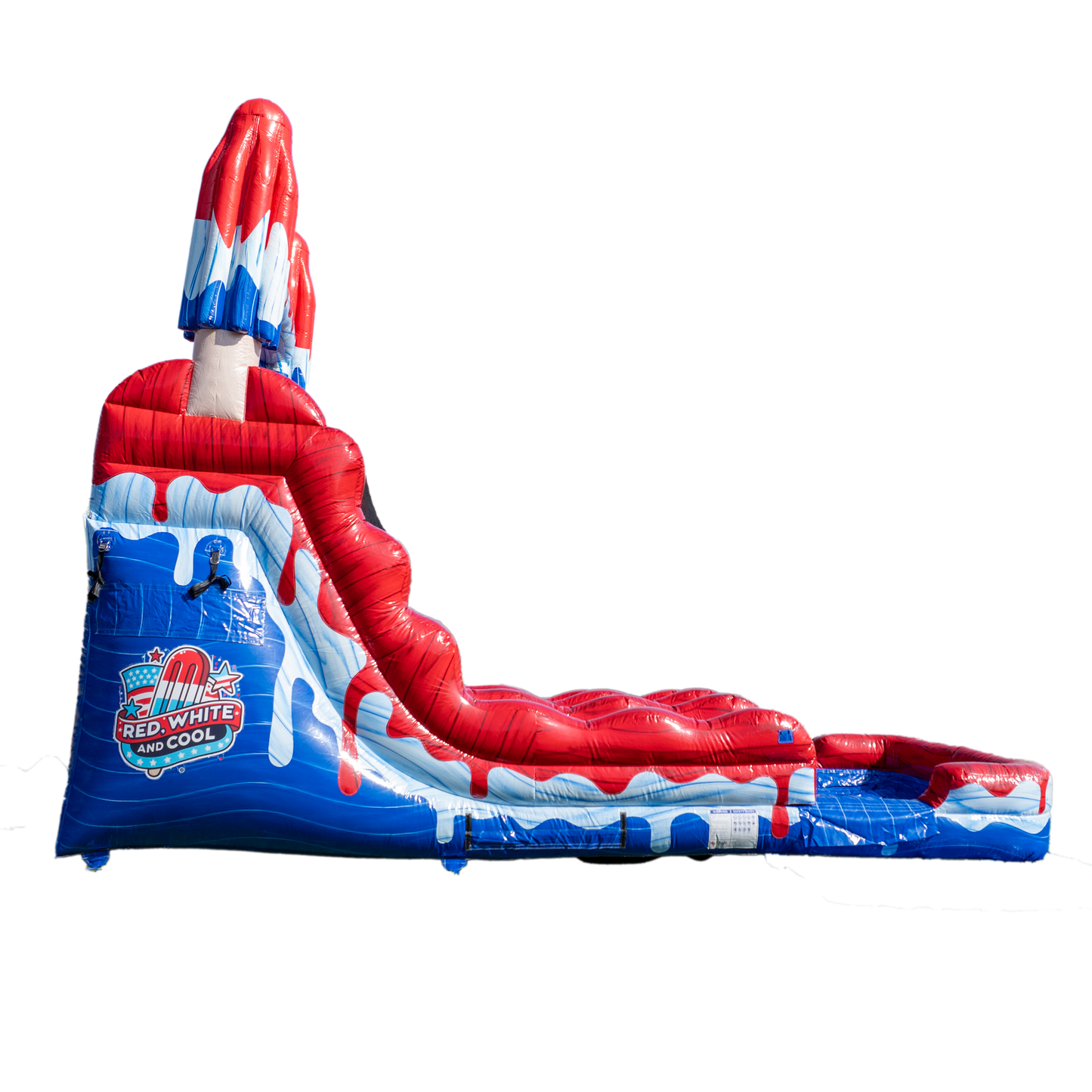 16FT Red White and Cool Popsicle Dual Lane Slide
