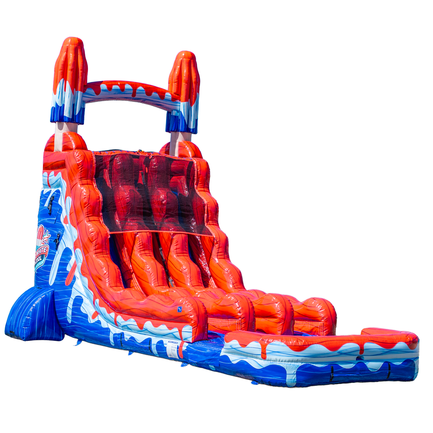 20FT Red White and Cool Popsicle Dual Lane Slide