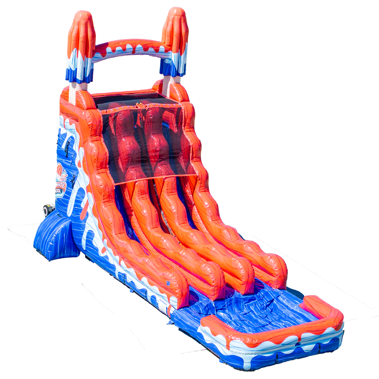 20FT Red White and Cool Popsicle Dual Lane Slide