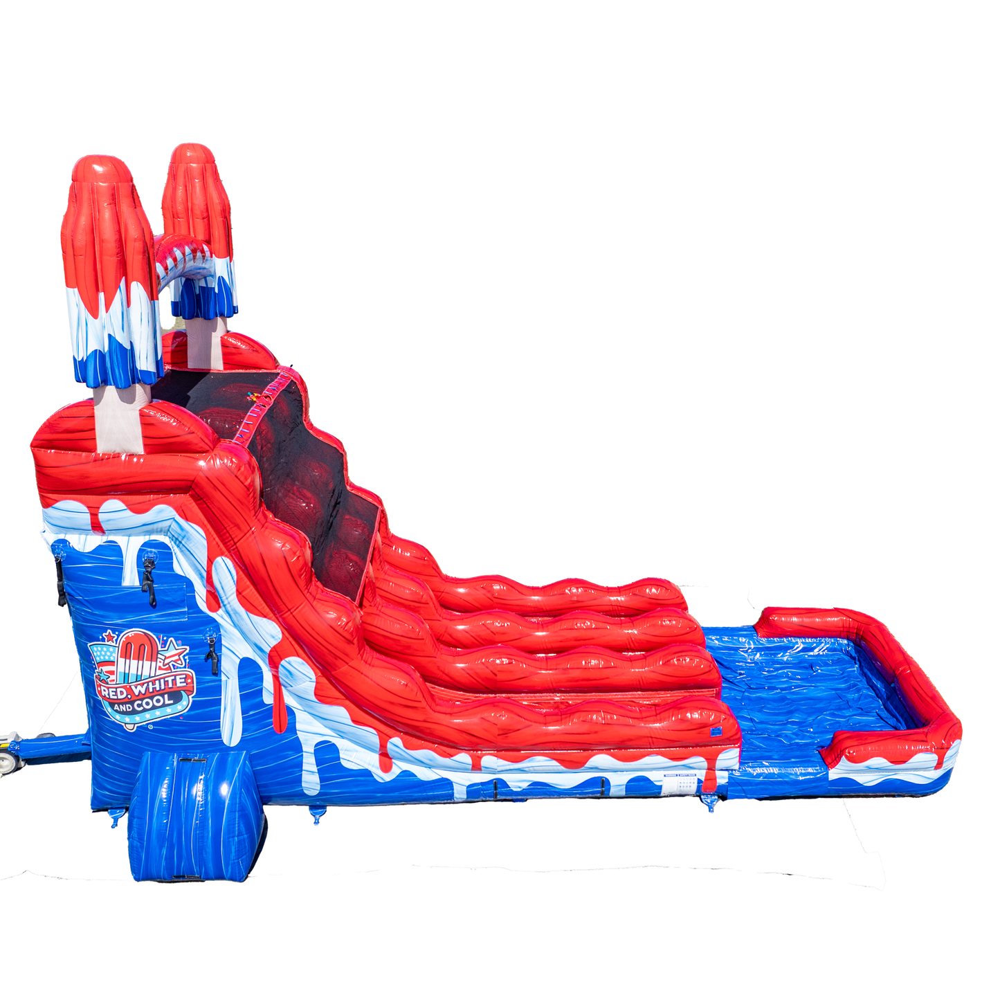 20FT Red White and Cool Popsicle Dual Lane Slide