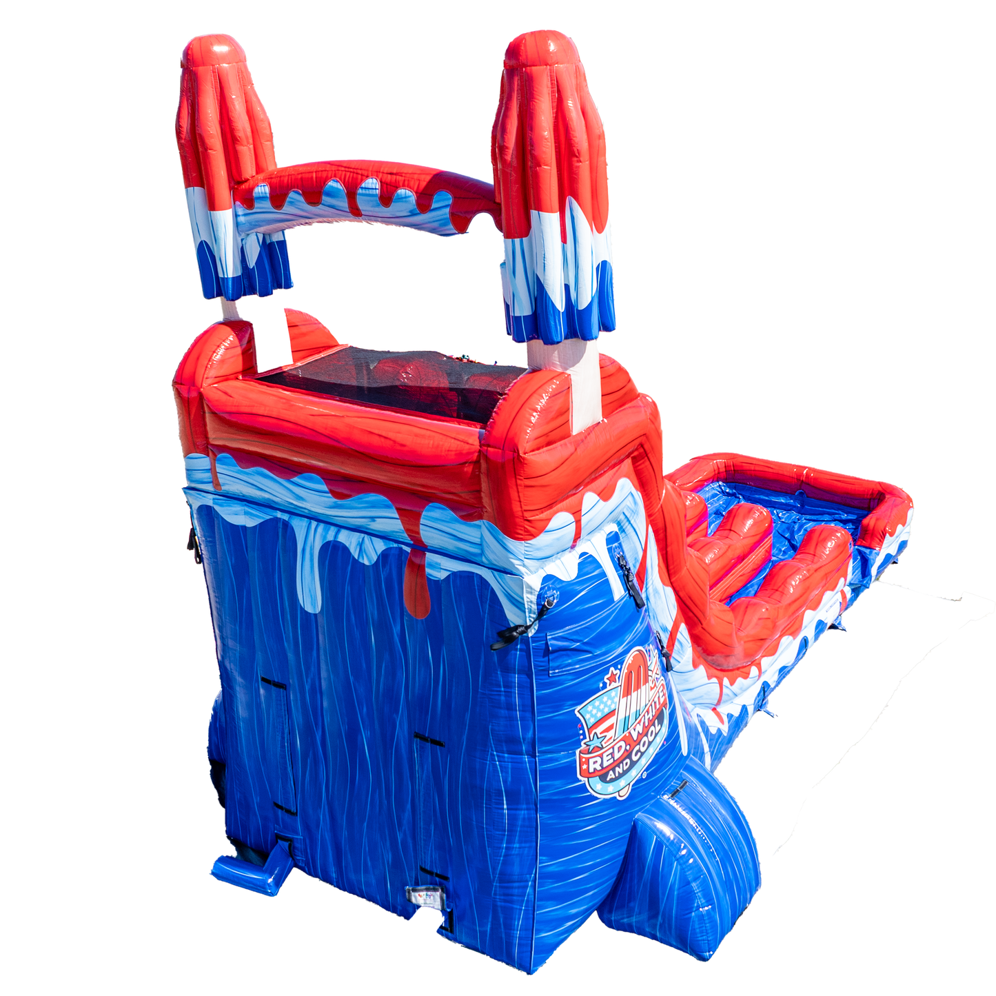 20FT Red White and Cool Popsicle Dual Lane Slide