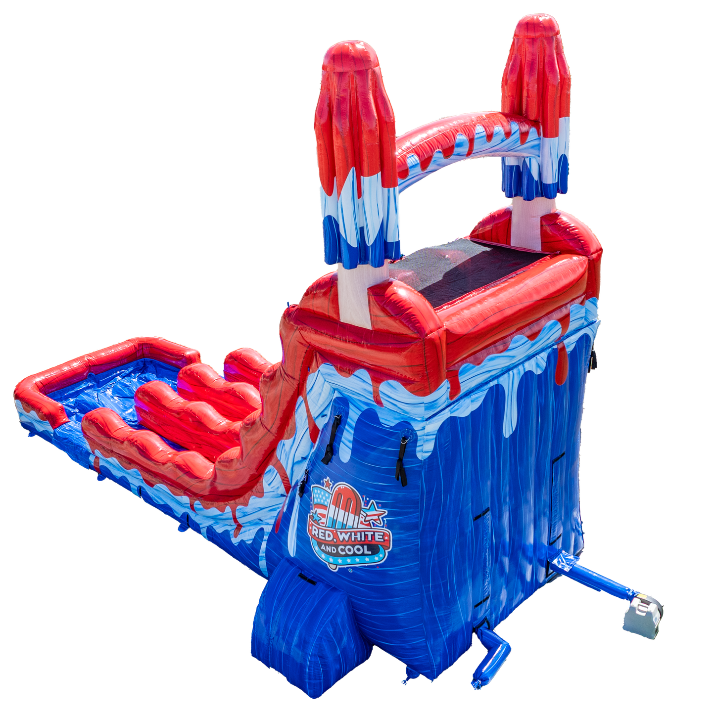 20FT Red White and Cool Popsicle Dual Lane Slide